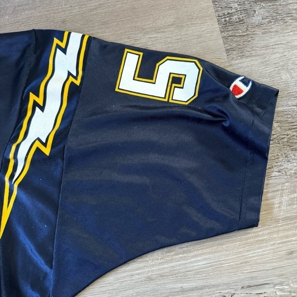 Vintage Champion San Diego Chargers Junior Seau jersey navy yellow men size 44 - Picture 5 of 7